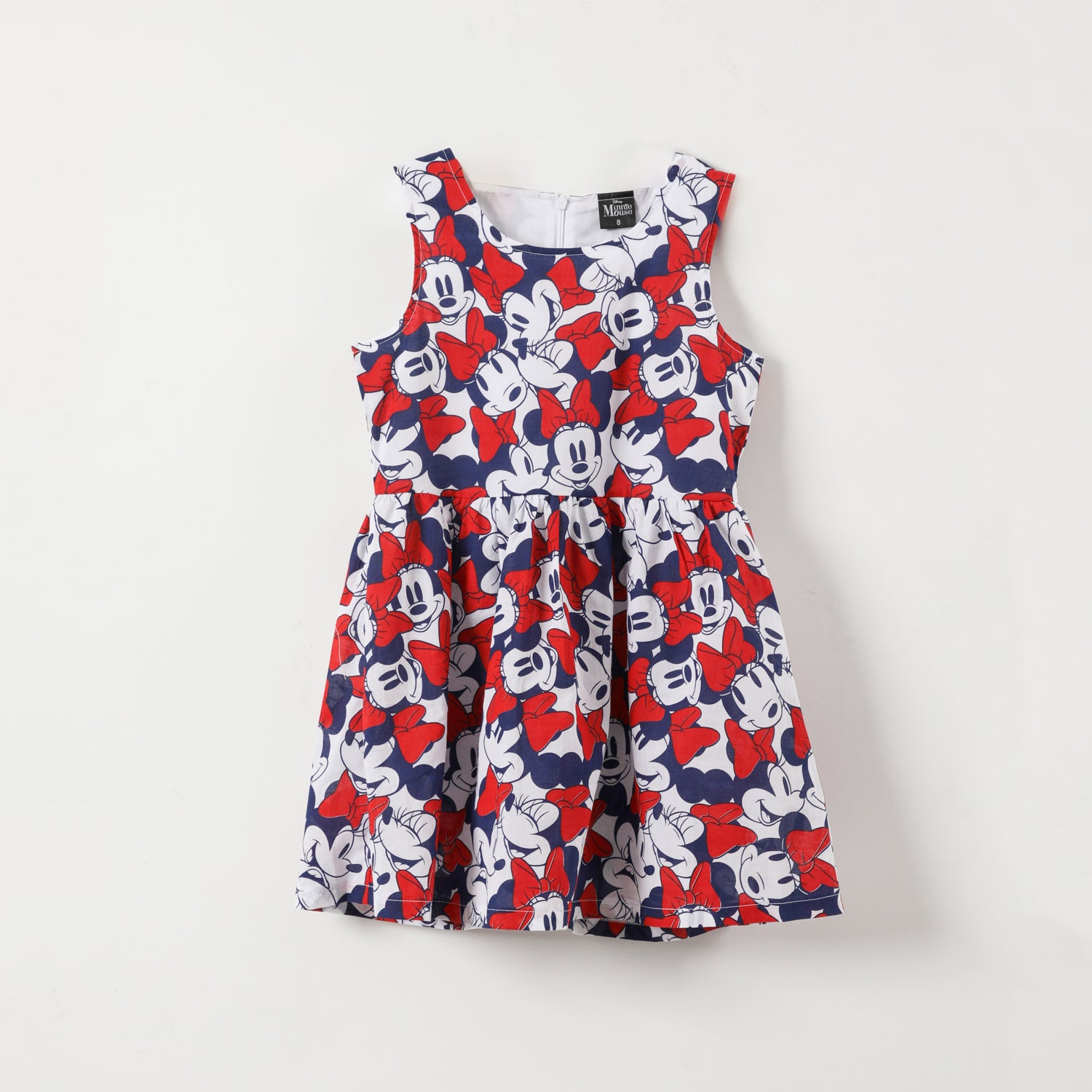 Vestido Niña Minnie Full Print Blanco Disney